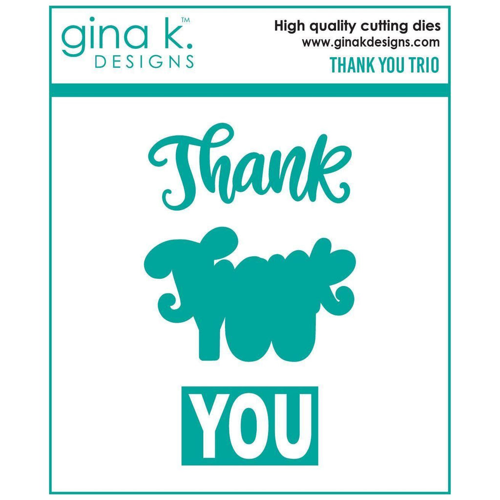 Gina K Designs Thank You Trio Dies die0433