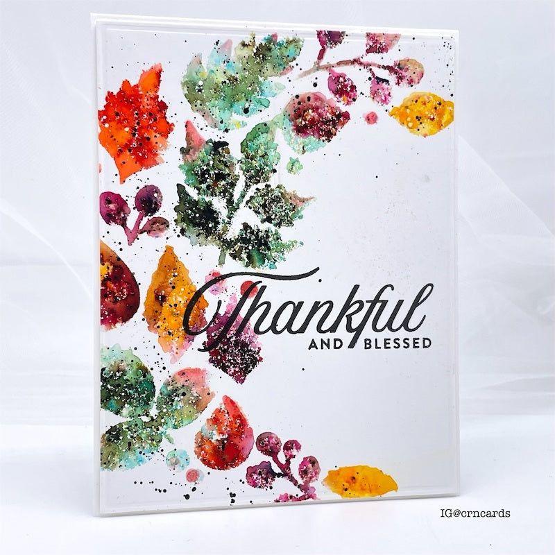 Simon Says Clear Stamps Thankful And Grateful sss302755c Stamptember Thanksgiving Card