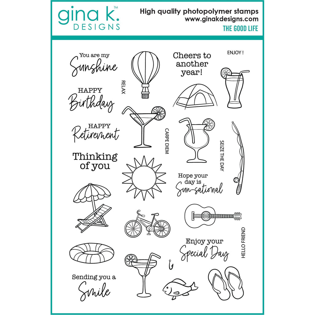 Gina K Designs The Good Life Clear Stamps gkd238