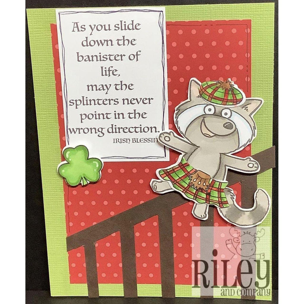 Riley and Company Dress Up Raccoon or Fox Dies rd003 irish blessing