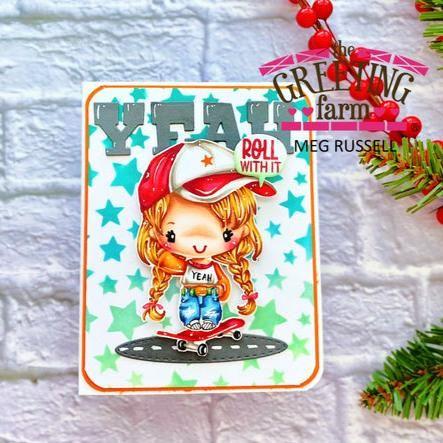 The Greeting Farm Skater Couple Stamps Skater Girl | color-code:ALT03