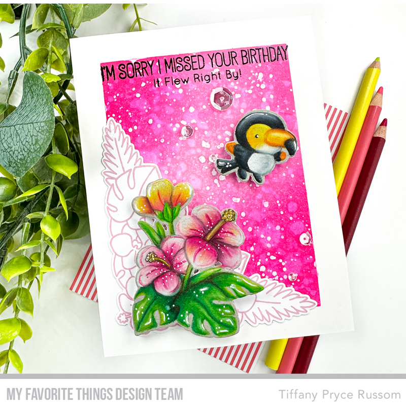 My Favorite Things Tropical Toucans Clear Stamps jb043 Flew Right By | color-code:alt1