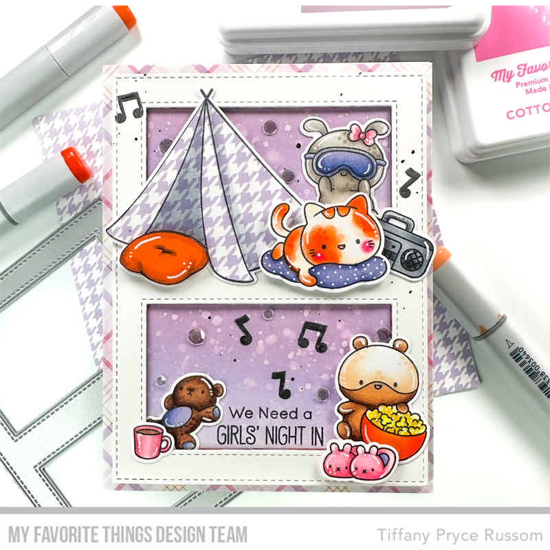 My Favorite Things Girls' Night In Clear Stamps and Dies Set Houndstooth Tent | color-code:alt2