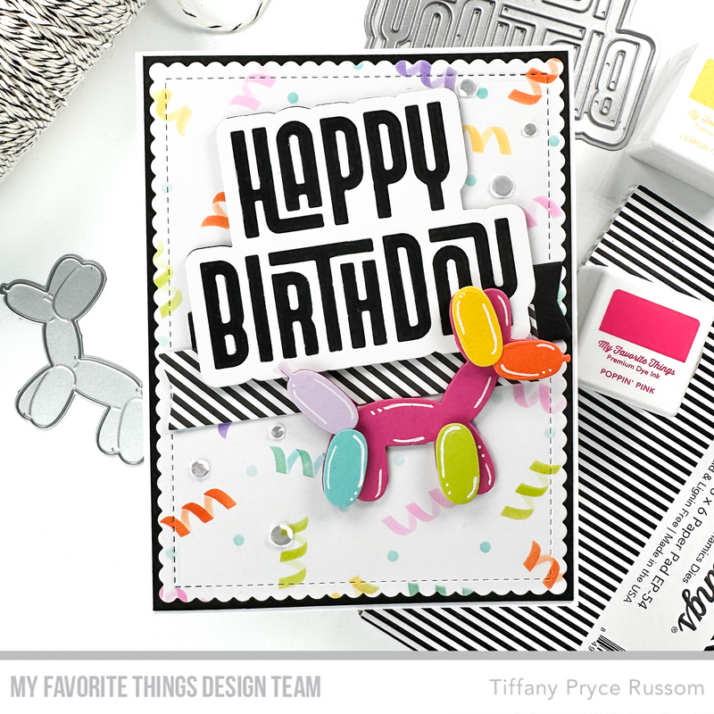 My Favorite Things Party Streamers Stencil Set st202 HBD | color-code:alt1