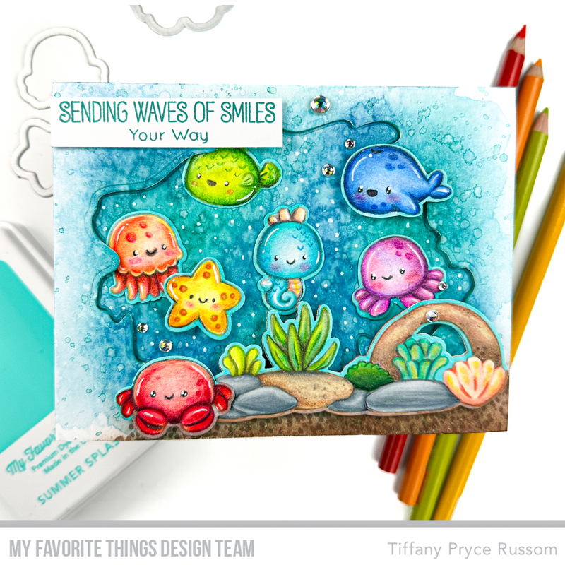 My Favorite Things Ocean-Sized Hugs Clear Stamps and Dies Sending Waves | color-code:alt1