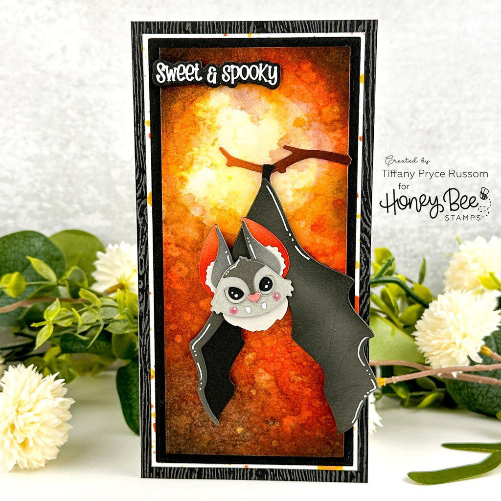 Honey Bee Lovely Layers Bat Dies hbds-llbat Cute Halloween Card