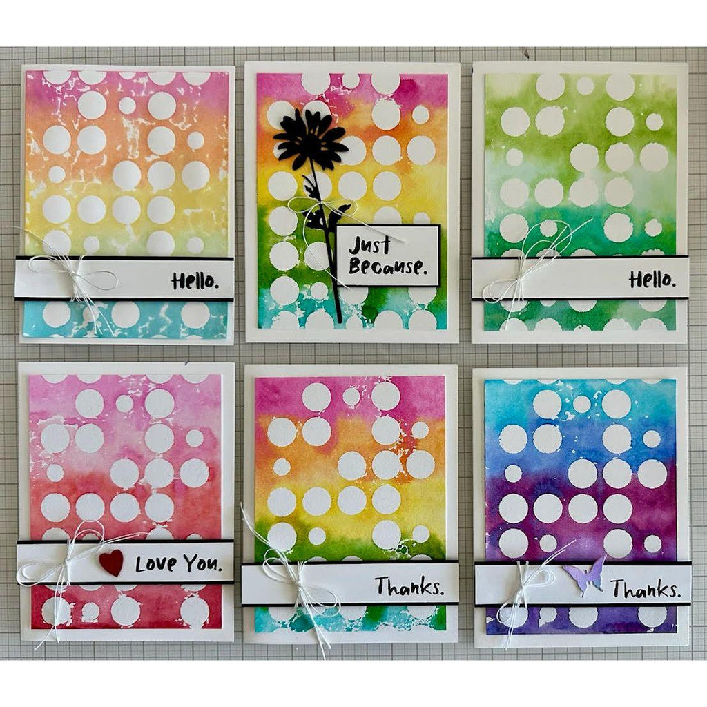 Tim Holtz Clear Stamps and Stencils Spring Shadows, Gingham, and Dotted Line thmm163 polka dots | color-code:ALT01