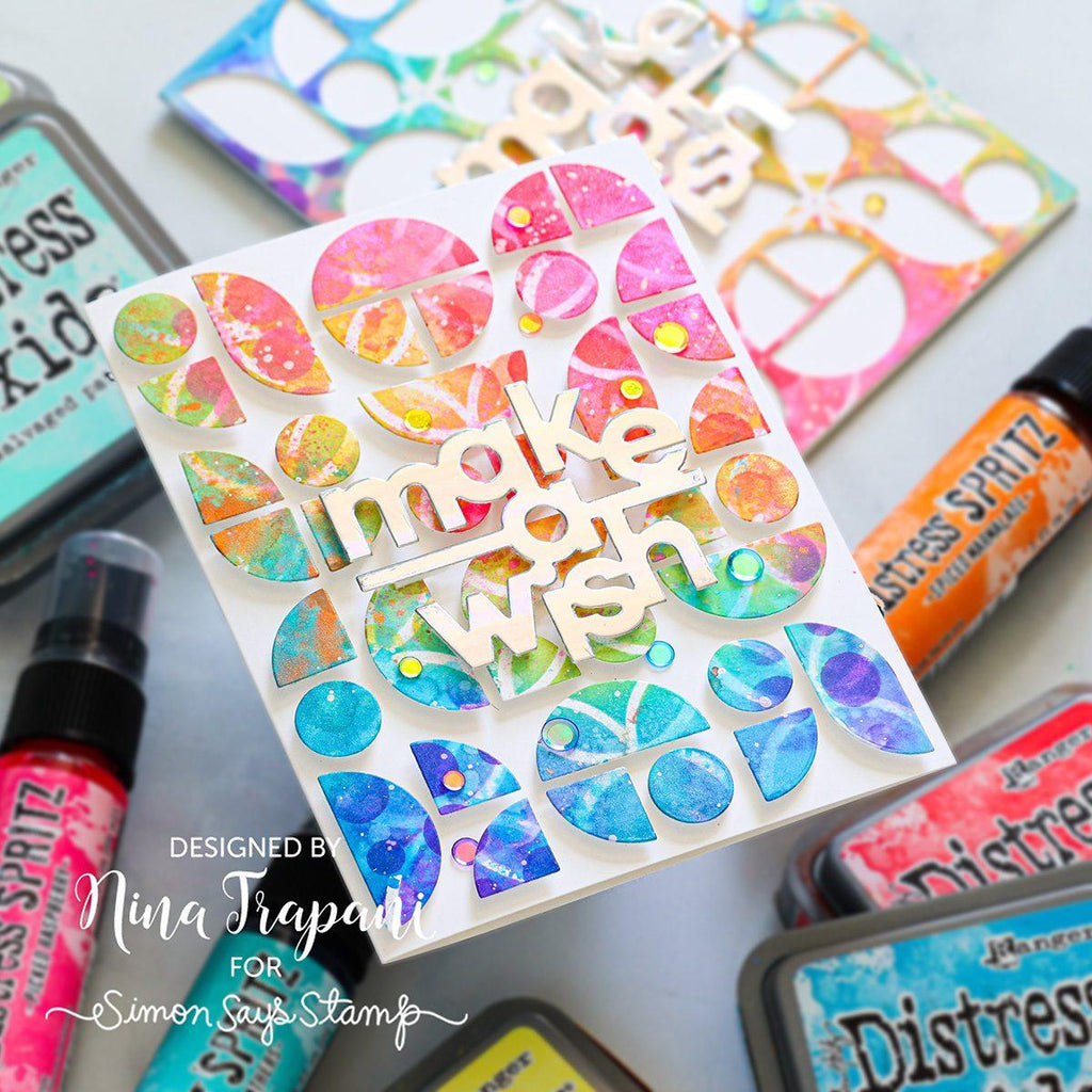 Tim Holtz Distress Kitsch Flamingo Oxide Ink Pad And Reinker Bundle Ranger Make A Wish Card | color-code:ALT01