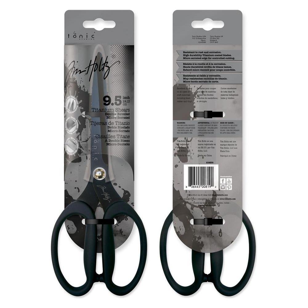 Tim Holtz Tonic Craft Shears 9.5 Scissors 819e Front And Back Views Side By Side