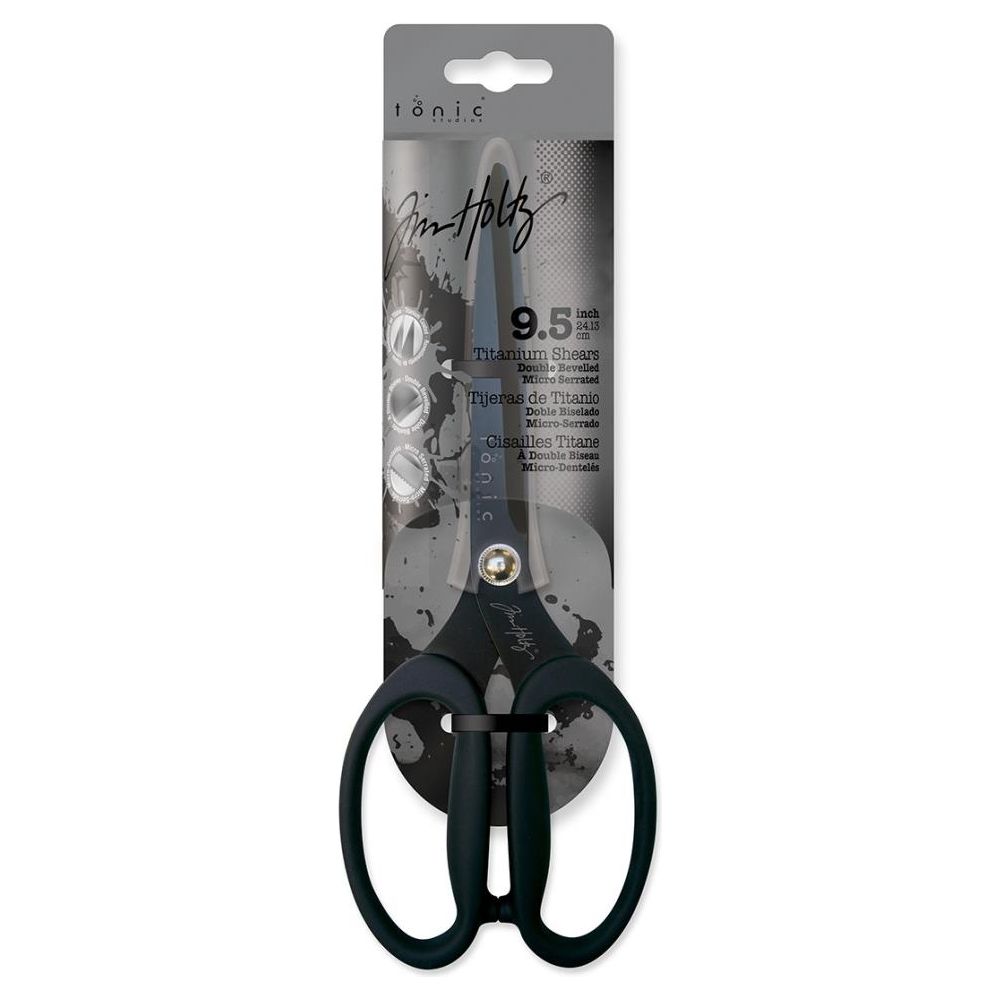 Tim Holtz Medium 6 x 10 Distress Zipper Bag And Tonic Shears Bundle Titanium Shears Image in pack