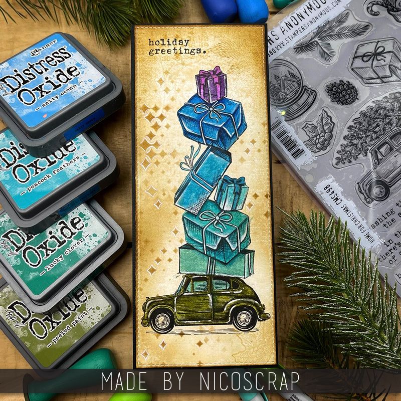 Tim Holtz Layering Stencil Sparkle Fade ths188 greetings