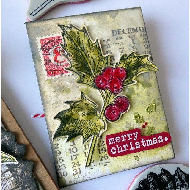 Tim Holtz Layering Stencil Tiny Holly ths189 holly