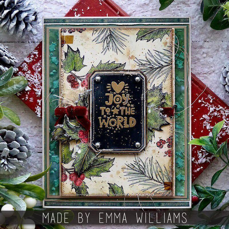 Tim Holtz Layering Stencil Tiny Holly ths189 joy