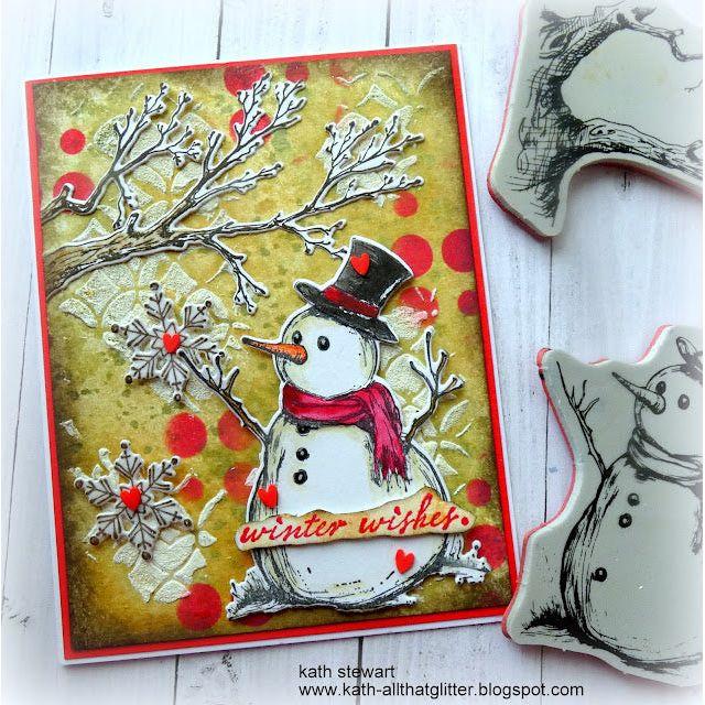 Tim Holtz MINI STENCIL SET 4 MST004 snowman | color-code:ALT1