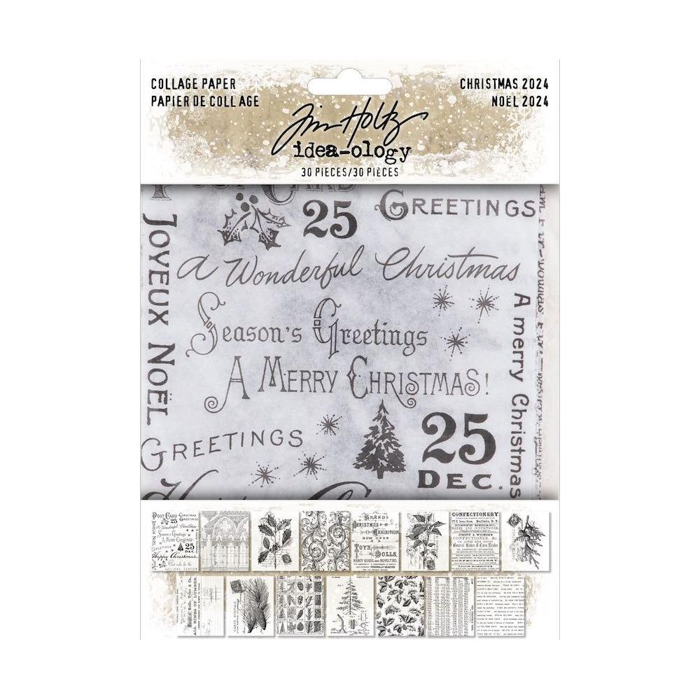 Tim Holtz idea-ology 2024 Christmas Collage Paper th94409