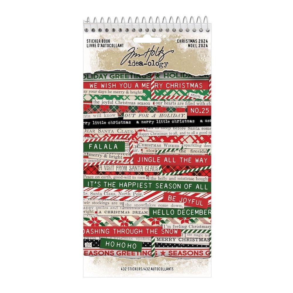 Tim Holtz idea-ology 2024 Christmas Sticker Book th94415