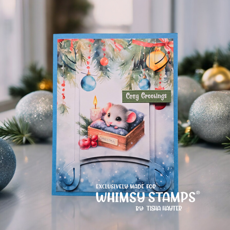 Whimsy Stamps Matchbox Mice Quick Card Fronts Pack wsqcf-16 ornaments