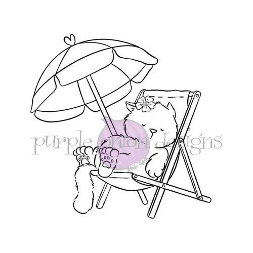 Purple Onion Designs Tofu Time to Relax Unmounted Cling Stamp pod5026