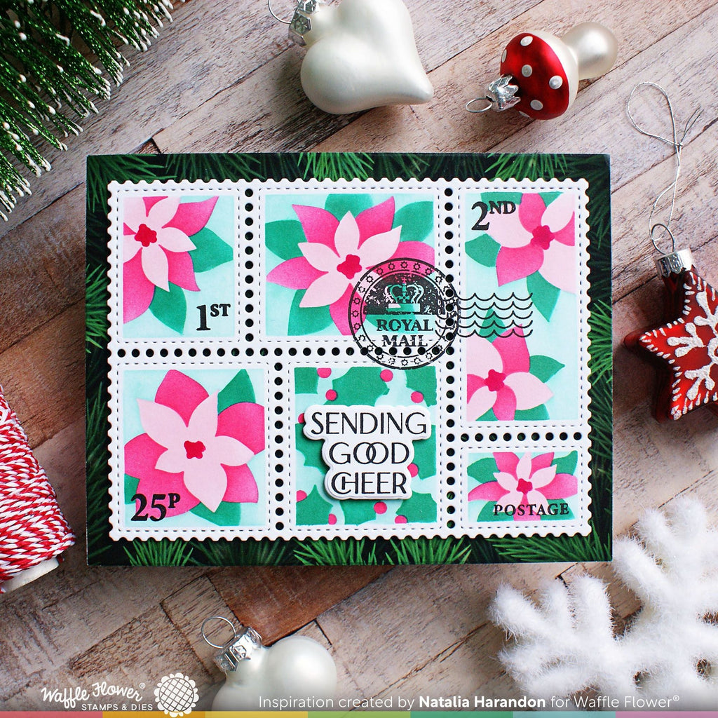 Waffle Flower Elegant Christmas 2 Clear Stamps 421731 sending good cheer