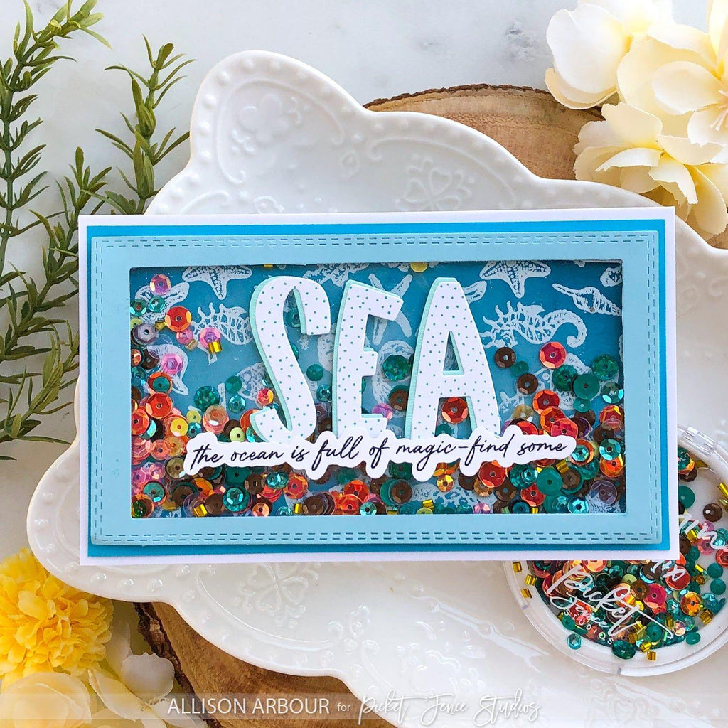 Picket Fence Studios Find Me by the Sea Word Dies pfsd-449 ocean