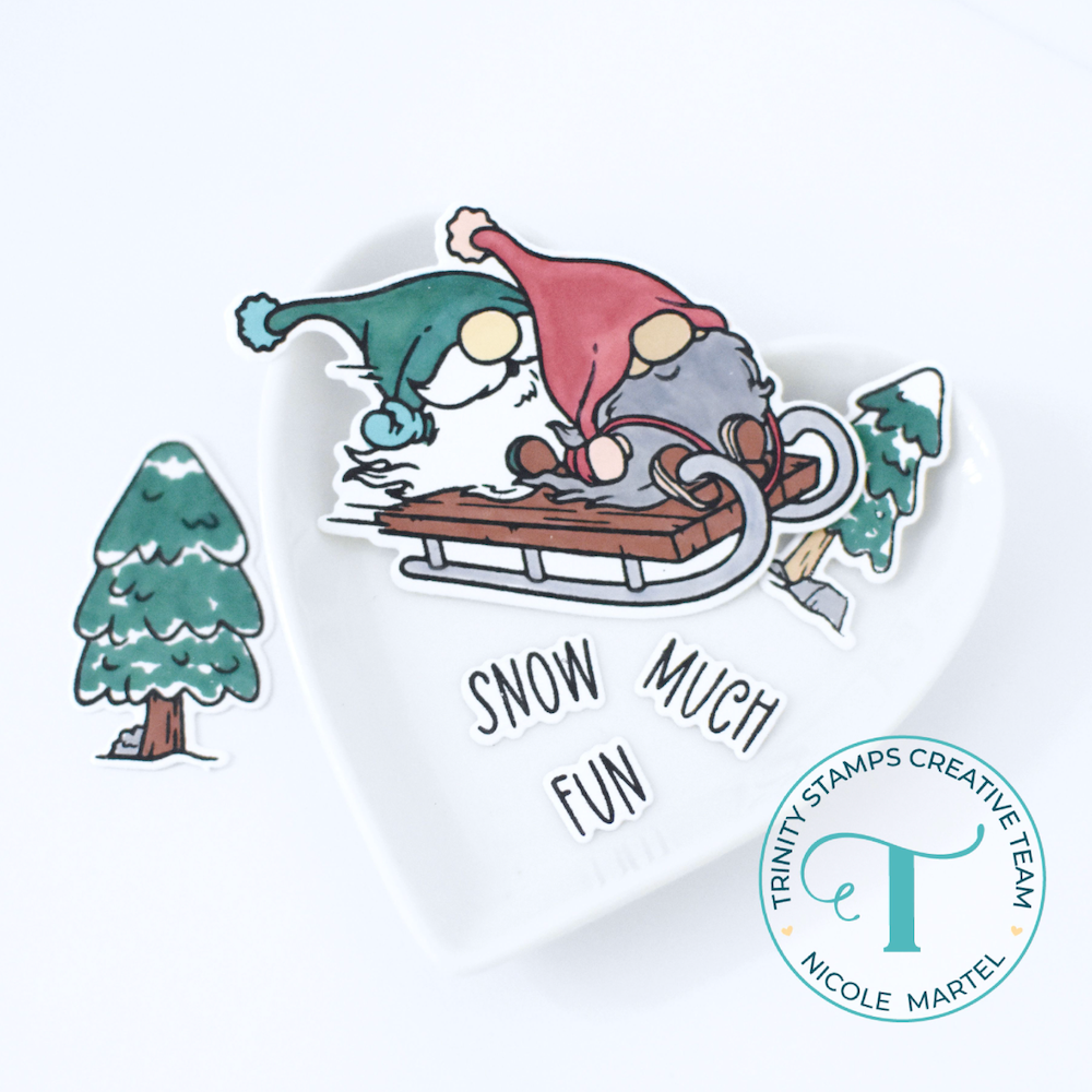 Trinity Stamps Sledding Fun Die Set tmd-c354 sled 