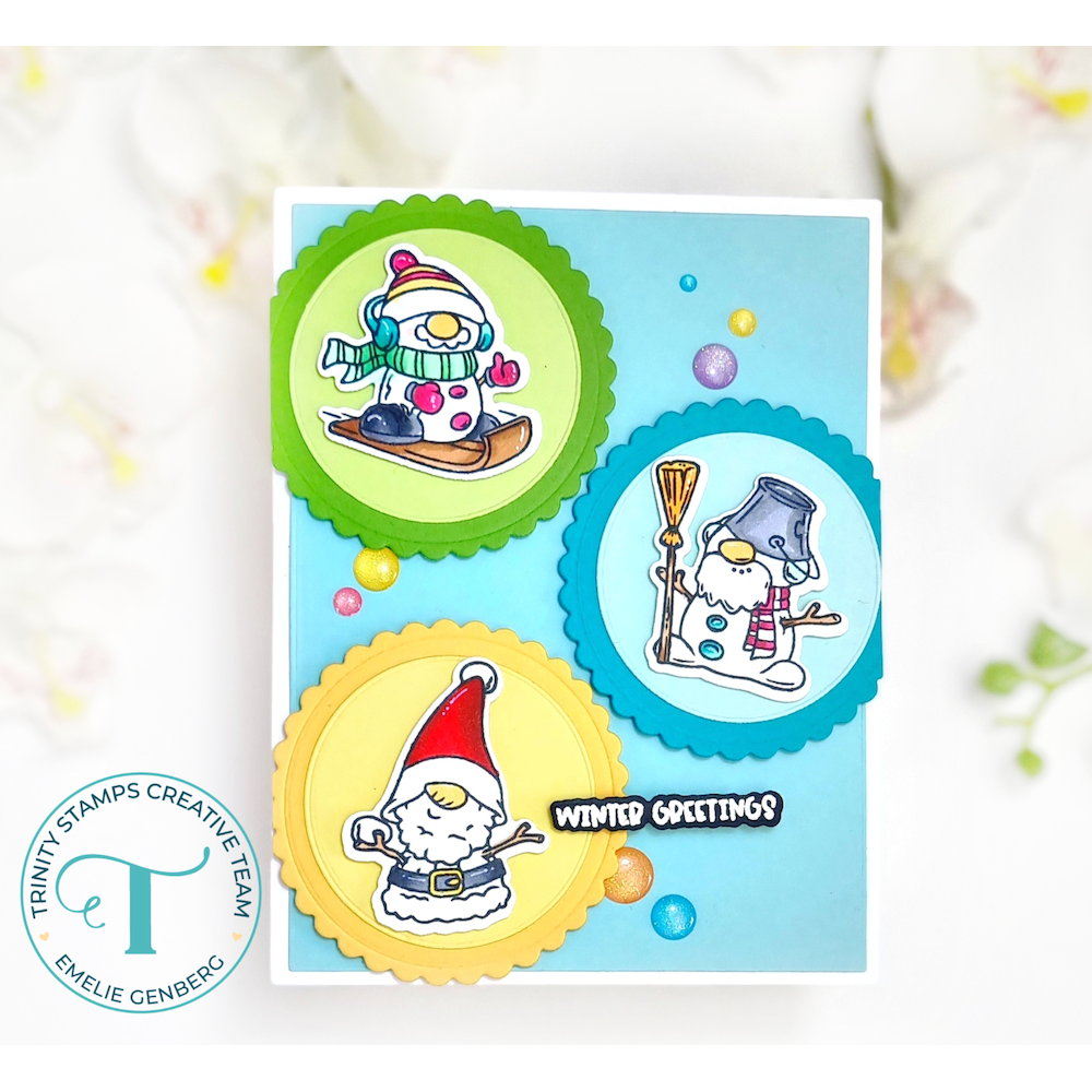 Trinity Stamps SnGNOMEman Clear Stamp Set tps-356 winter