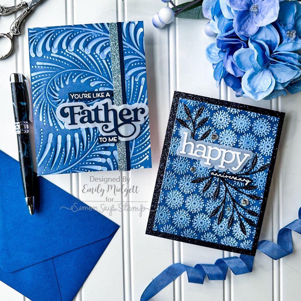 Simon Says Stamp Pawsitively Saturated Ink and Re-inker Set Dusk ink47set Celebrate Blue Cards | color-code:ALT01