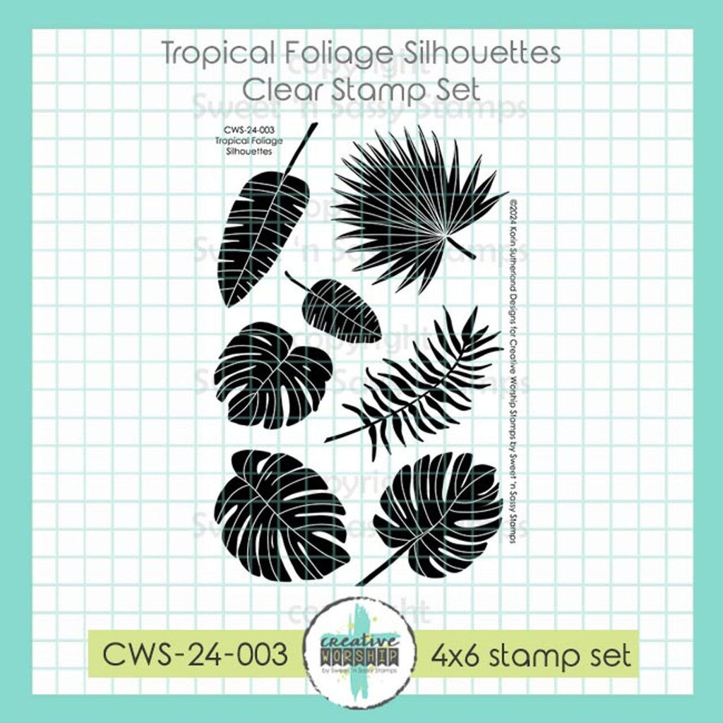 Sweet 'N Sassy Tropical Foliage Silhouettes Clear Stamps cws-24-003