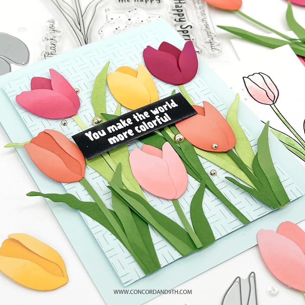 Concord & 9th Tulip Festival Stamp and Die Bundle colorful