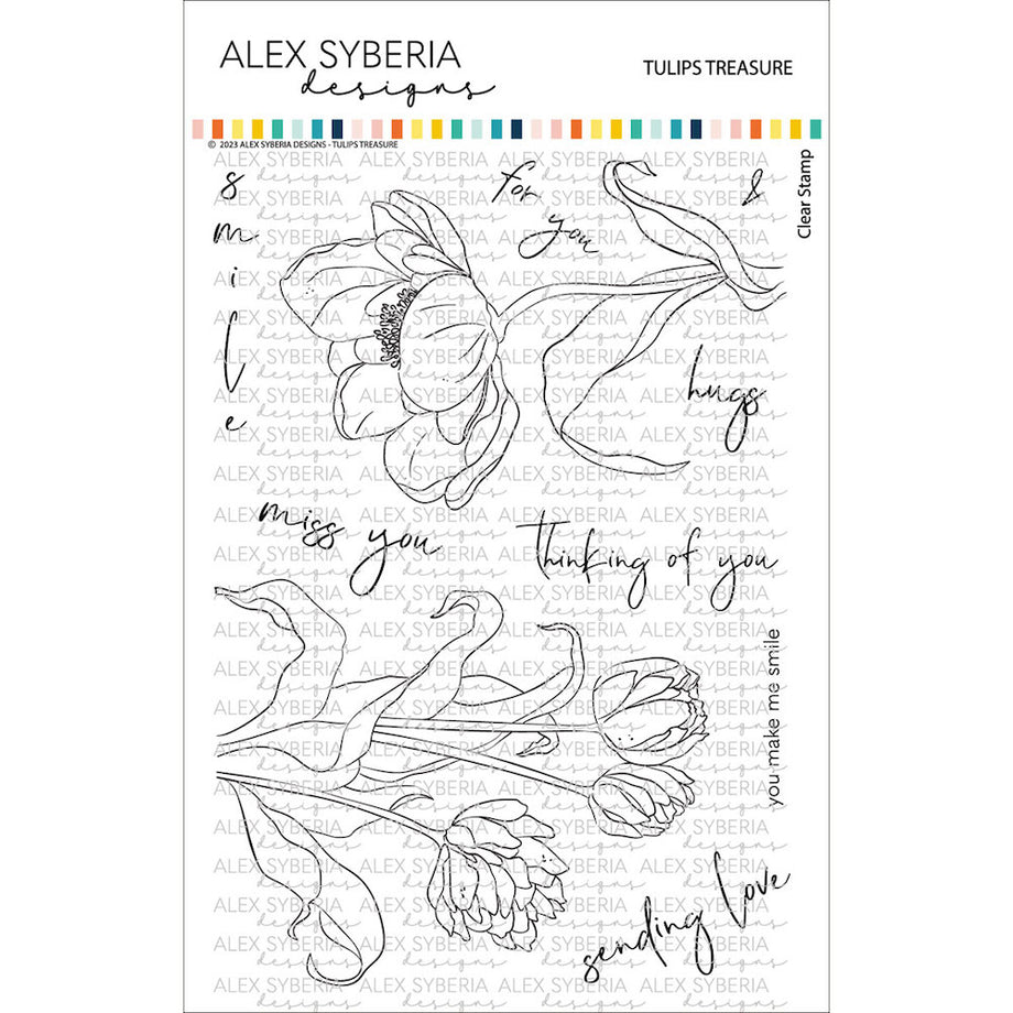 Alex Syberia Designs Tulips Treasure Stamp Set asdsta84 – Simon