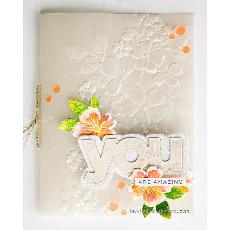 Simon Says Stamp Embossing Folder and Cutting Die Tumbling Flowers sfd405 Cheering for You Encouragement Card | color-code:ALT01