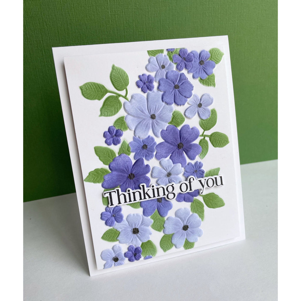 Simon Says Stamp Embossing Folder Cutting Dies and Stencils Tumbling Flowers set907tf To Love Thinking of You Card | color-code:ALT02