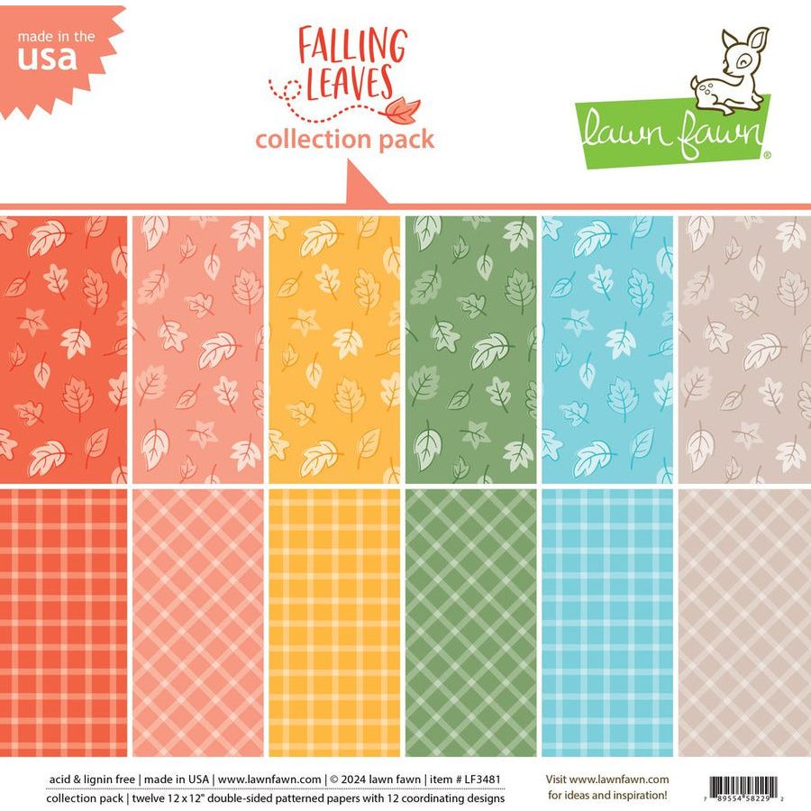 Lawn Fawn Falling Leaves 12x12 Inch Collection Pack lf3481