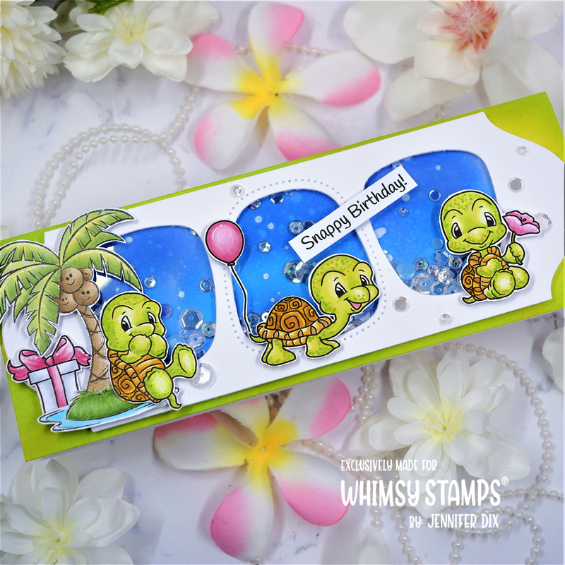 Whimsy Stamps Turtle Tales Clear Stamps C1419 Birthday