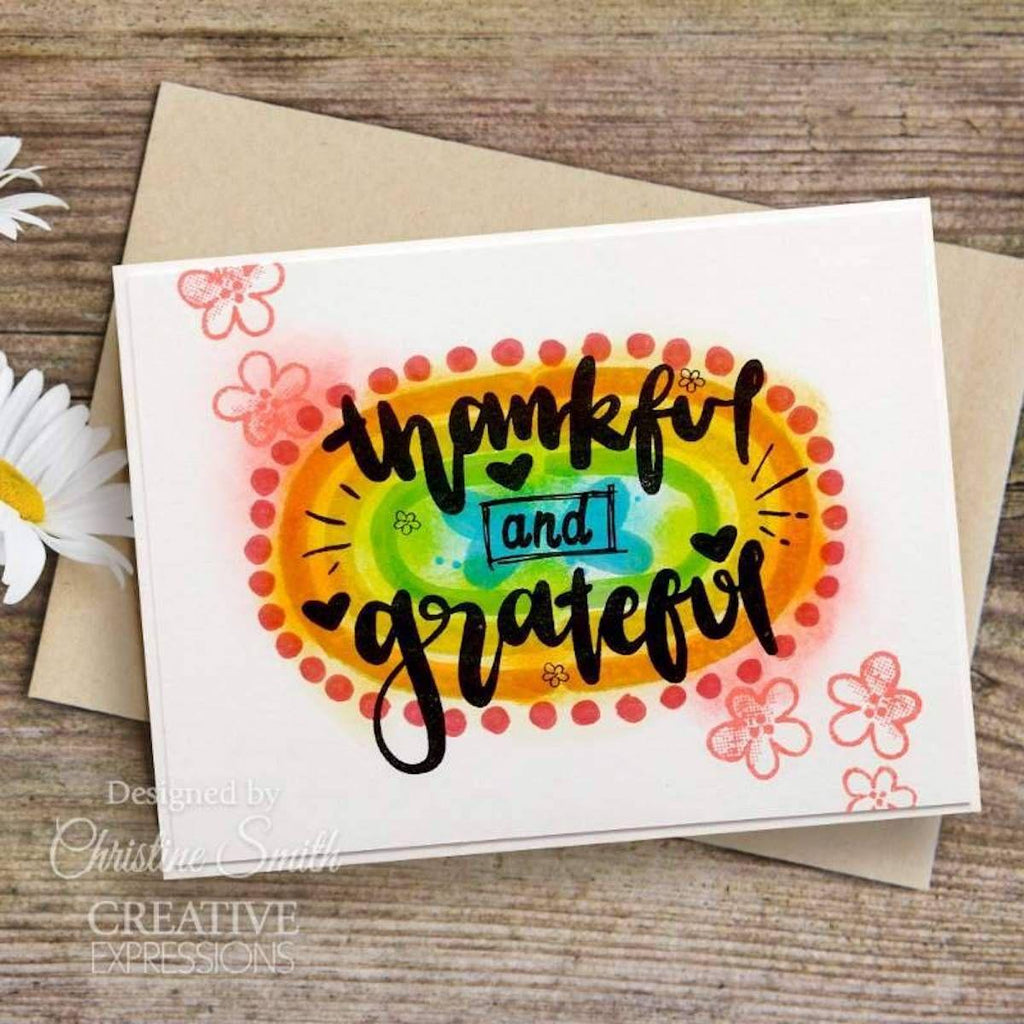 Creative Expressions Designer Boutique Thankful Clear stamps umsdb156 thankful card