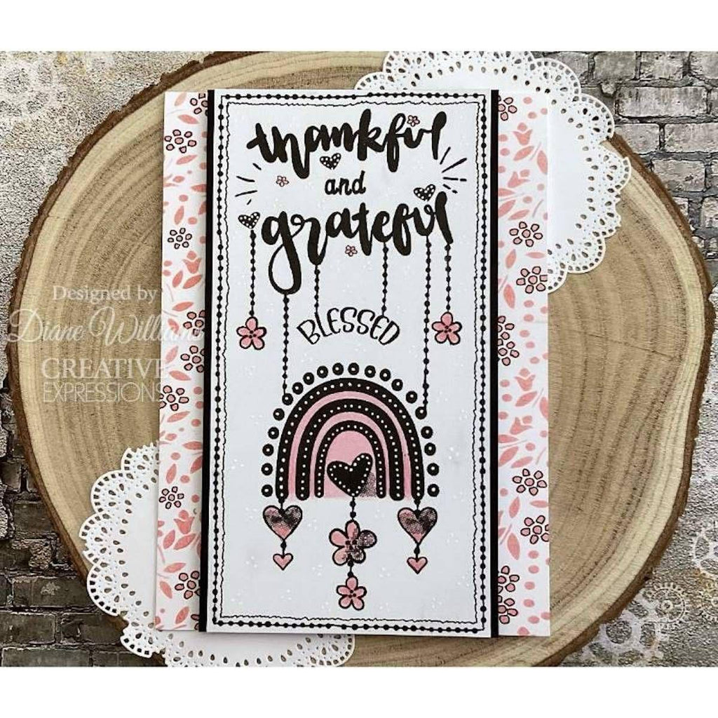 Creative Expressions Designer Boutique Thankful Clear stamps umsdb156 blessed card