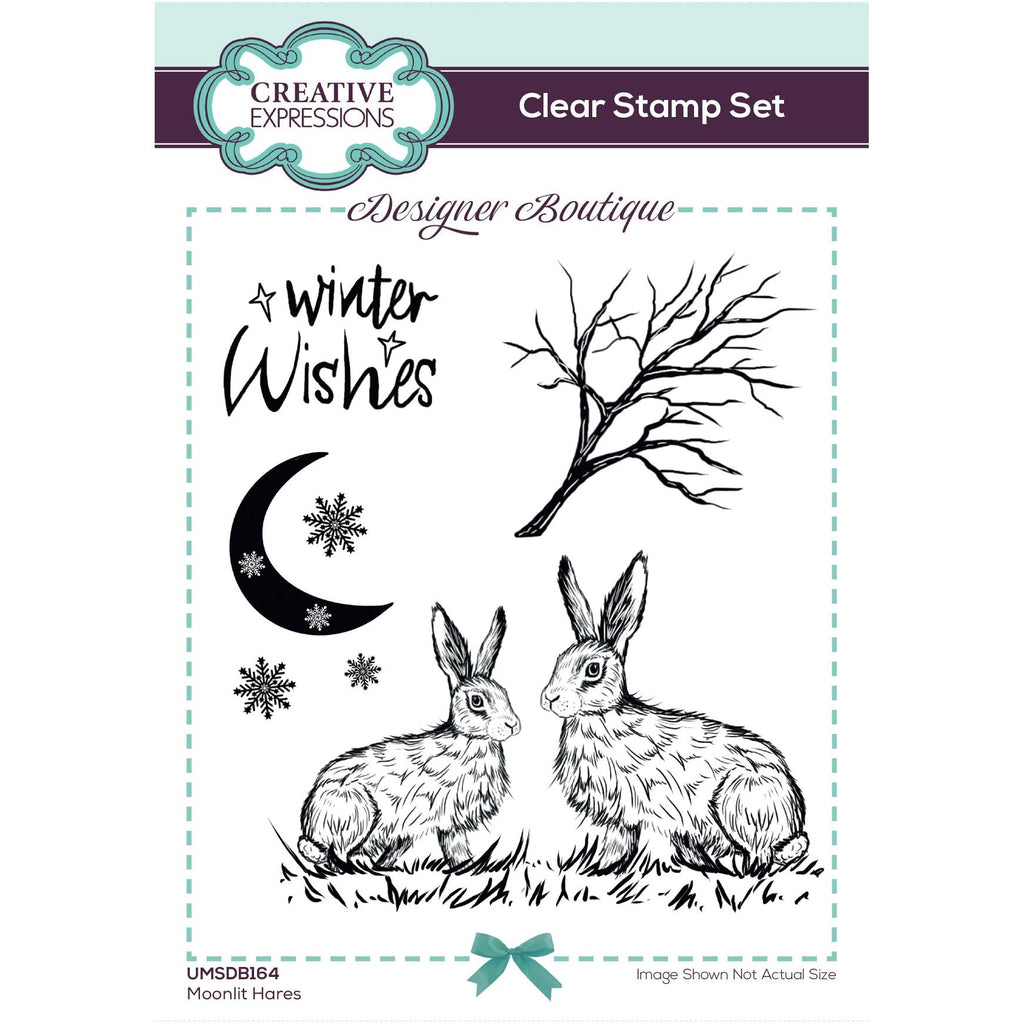 Creative Expressions Moonlit Hares Clear Stamps umsdb164