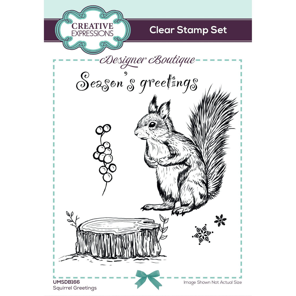 Creative Expressions Squirrel Greetings Clear Stamps umsdb166