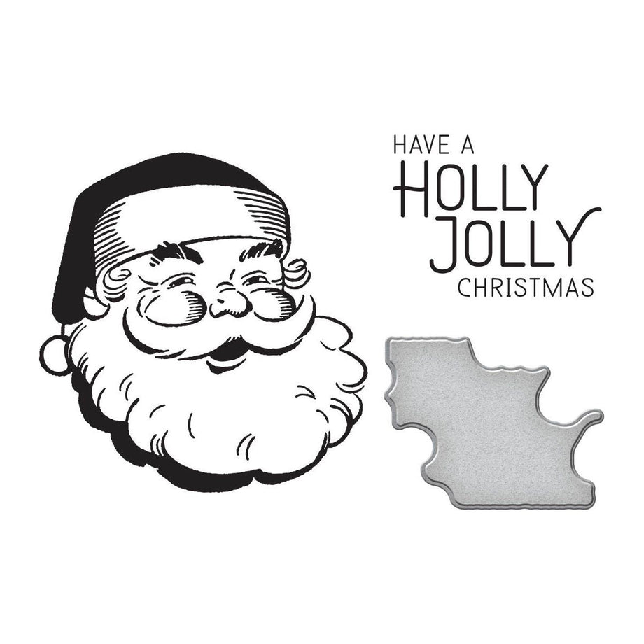 bp-054 Spellbinders Holly Jolly Santa Press Plate and Die Set – Simon Says  Stamp