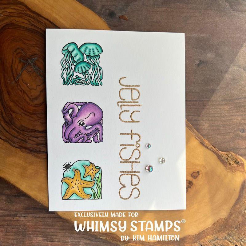 Whimsy Stamps Ocean Tiles Best Fishes Clear Stamps BS1060 Fishes