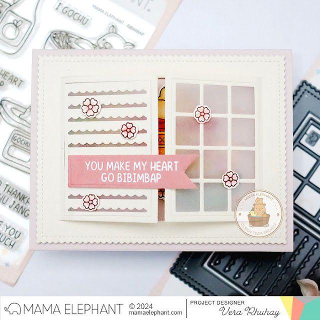 Mama Elephant Bibimbap Clear Stamps pink flowers