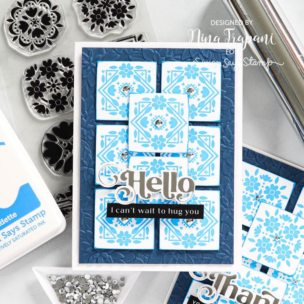 Simon Says Clear Stamps Vintage Mosaics sss302712c Out Of This World Hello Card | color-code:ALT04