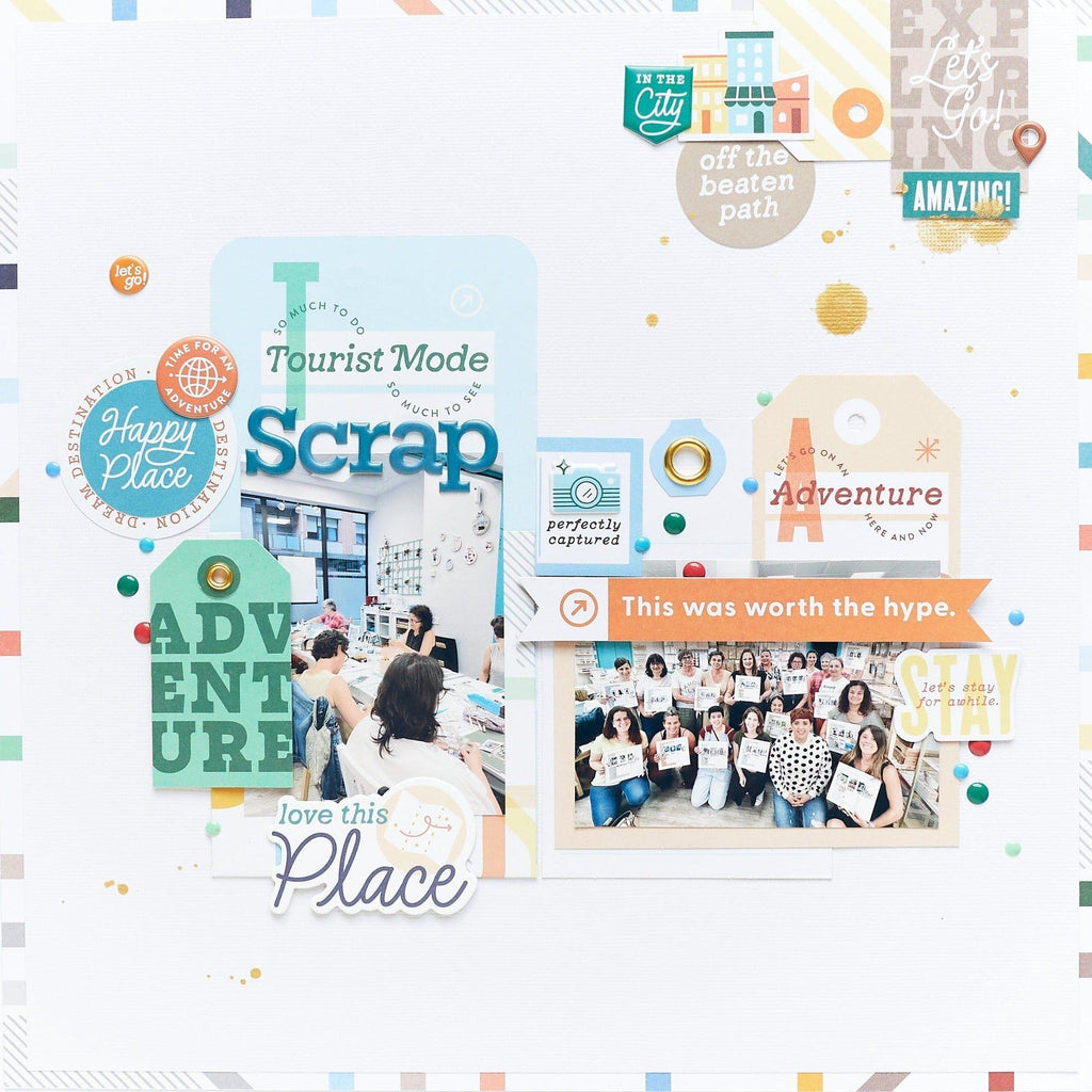 PinkFresh Studio Tourist Mode Puffy Alpha Stickers 202823 Travel Photography Layout | color-code:ALT01