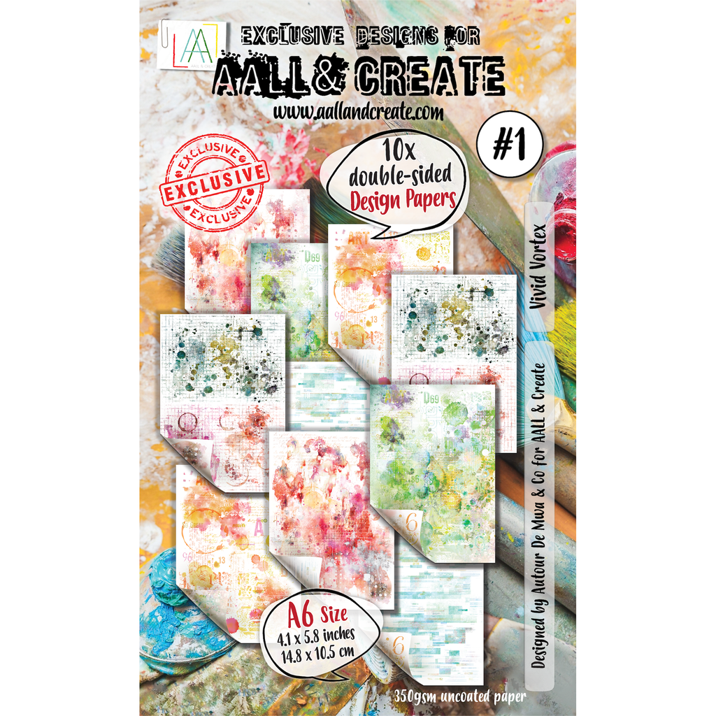 AALL & Create Vivid Vortex A6 Design Paper pa001