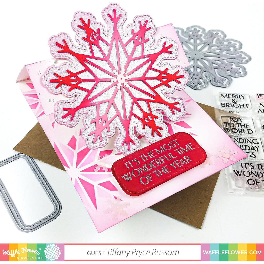 Waffle Flower Star Snowflake Clear Stamps 480151 the most wonderful time of the year