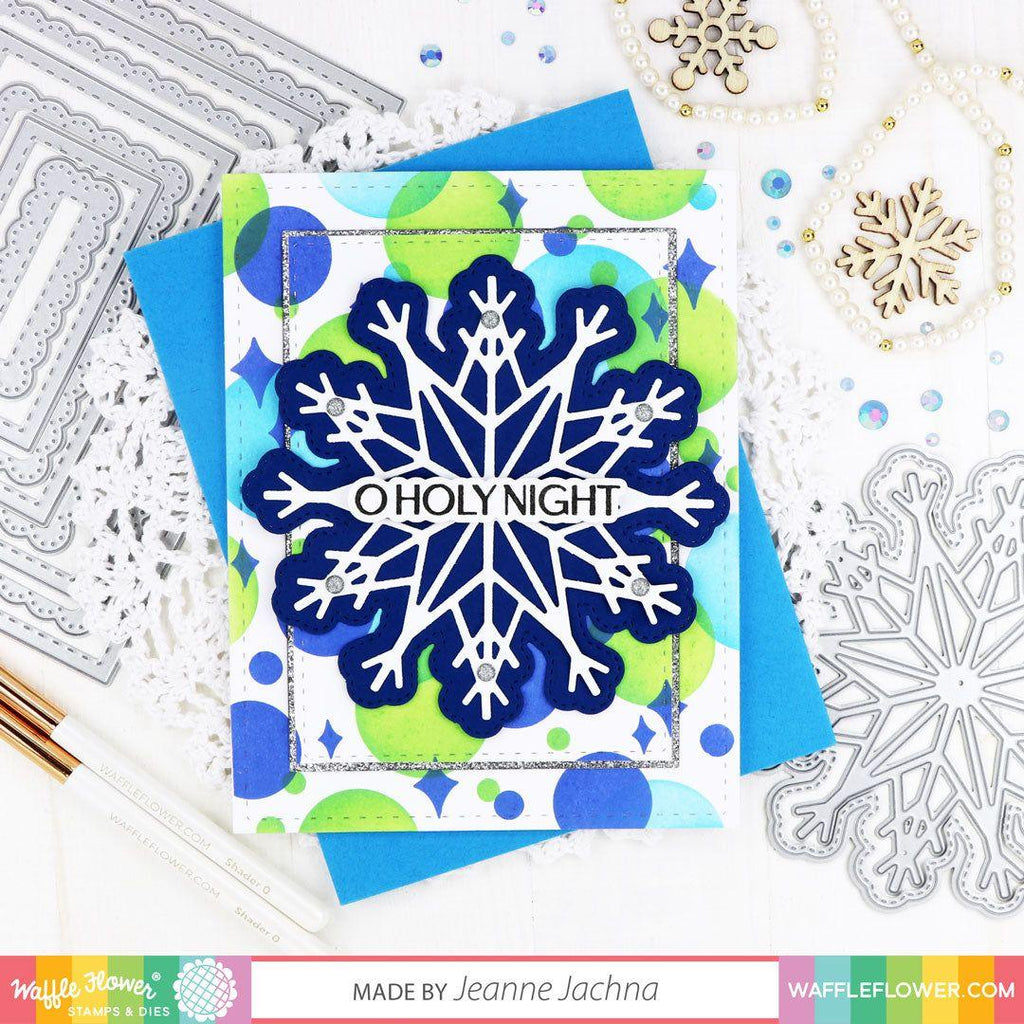 Waffle Flower Elegant Christmas Clear Stamps 421431 snowflake