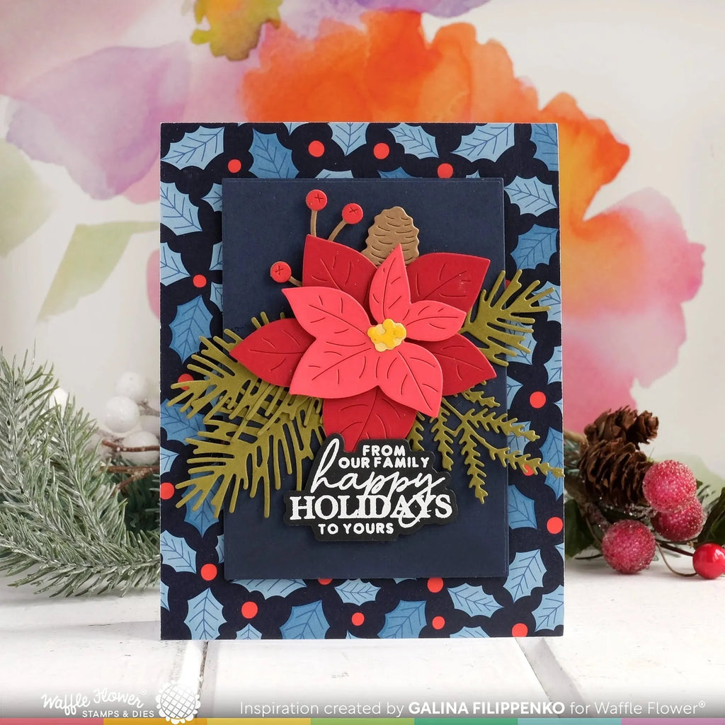 Waffle Flower Season's Greetings 4.25 x 5.5 inch Paper Pad wfp2407 happy holidays