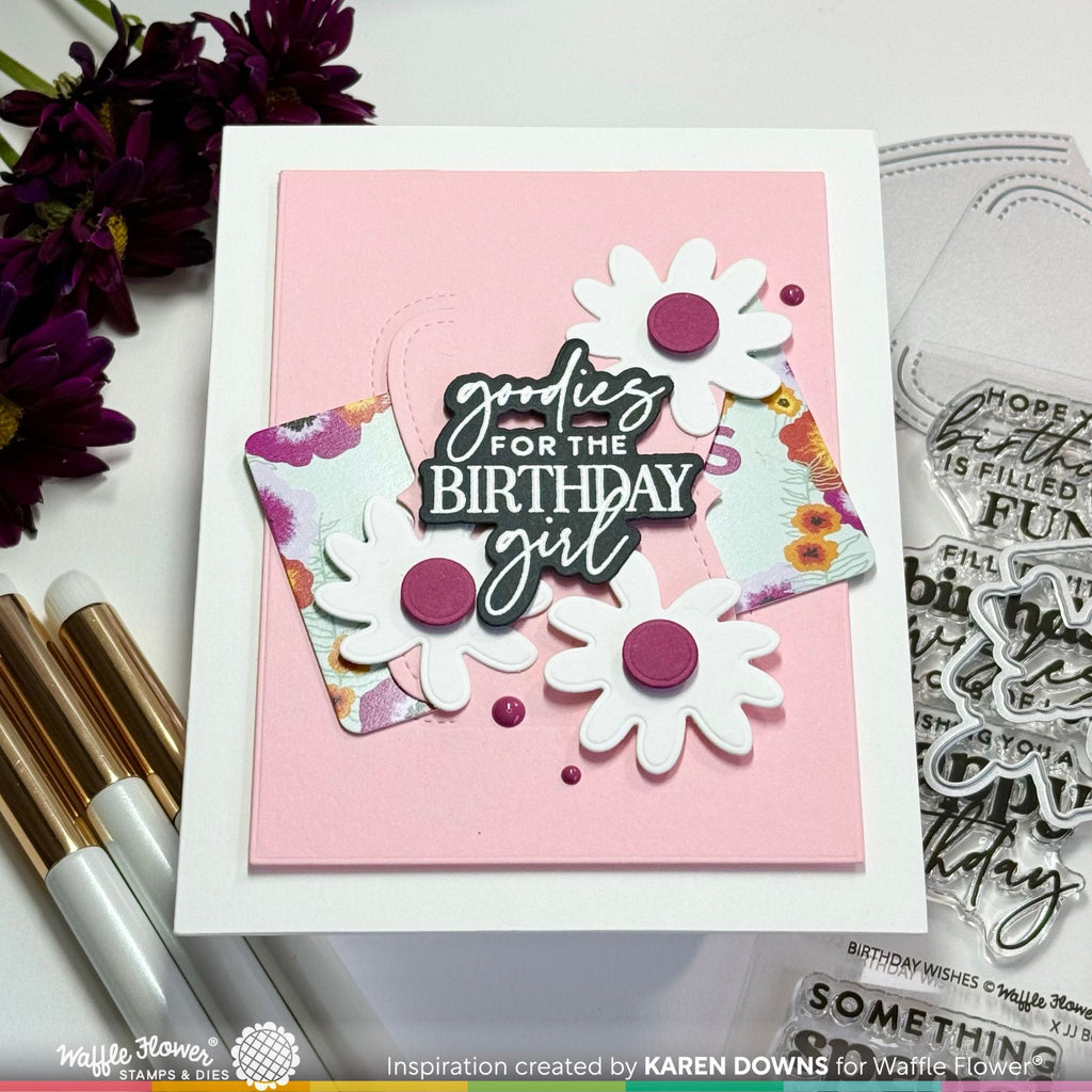 Waffle Flower Pocket Slots Dies 421719 happy birthday