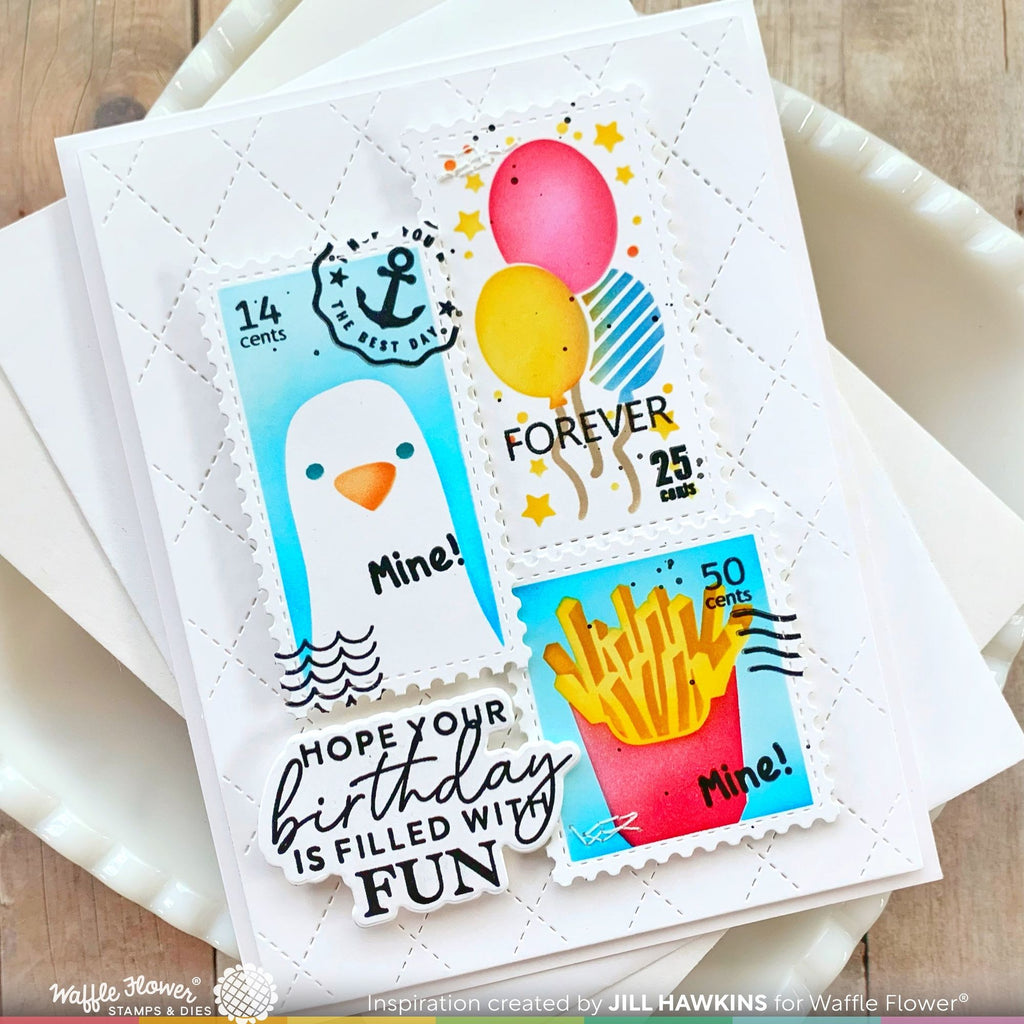 Waffle Flower Birthday Wishes Clear Stamps 421721 birthday fun