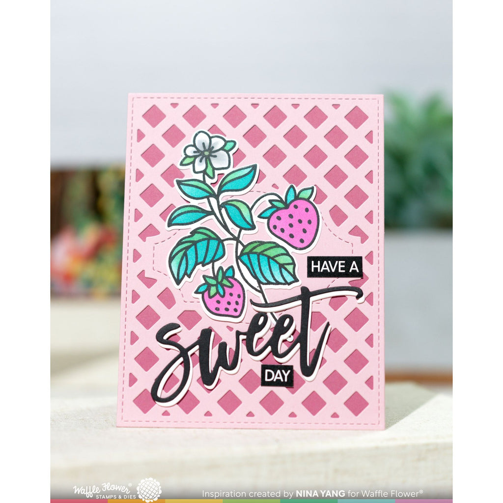 Waffle Flower Sweet Lattice Panel Die 421660 have a sweet day